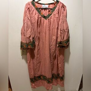 The Fox snd the Mermaid Dress Kaftan with kantha trim